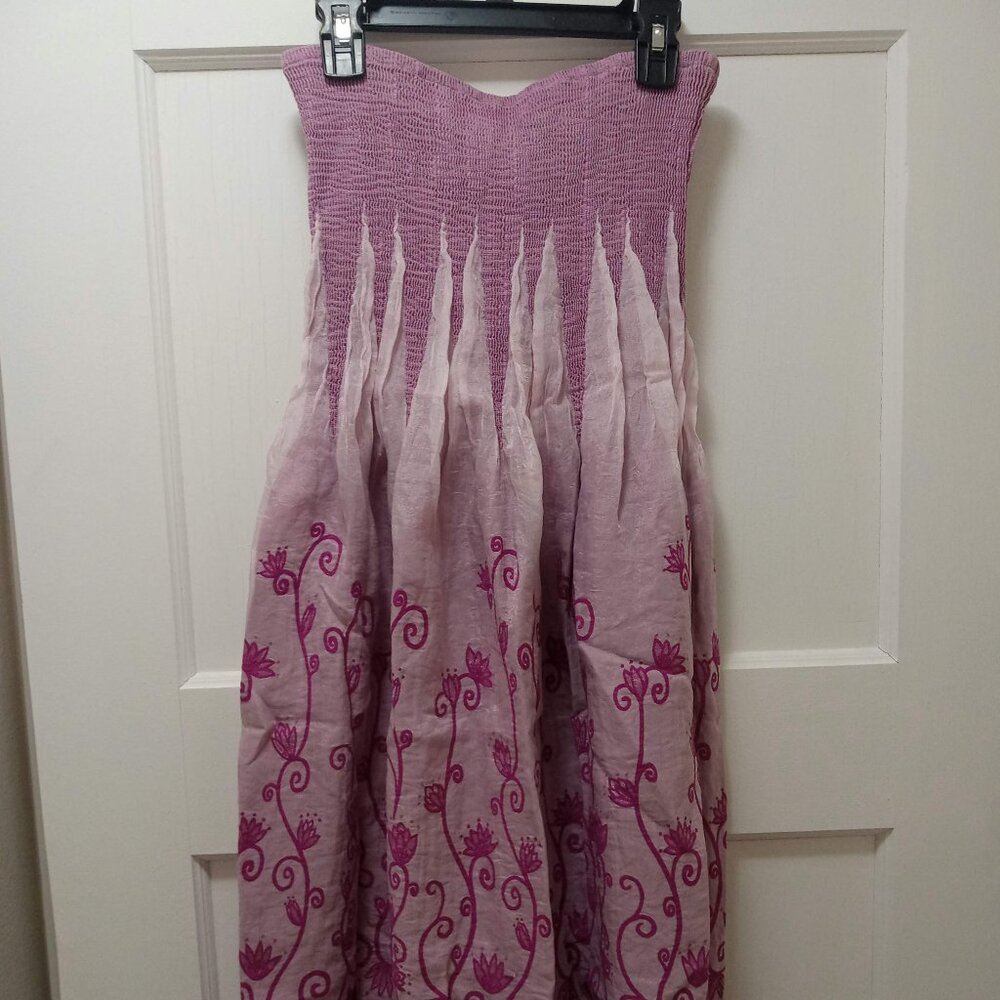 Lapis Purple Strapless Dress or Maxi Skirt